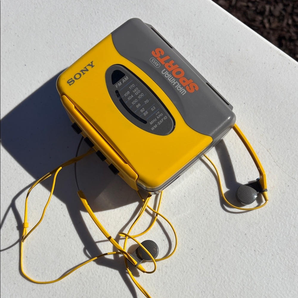 Sony Walkman Sports Yellow and Gray